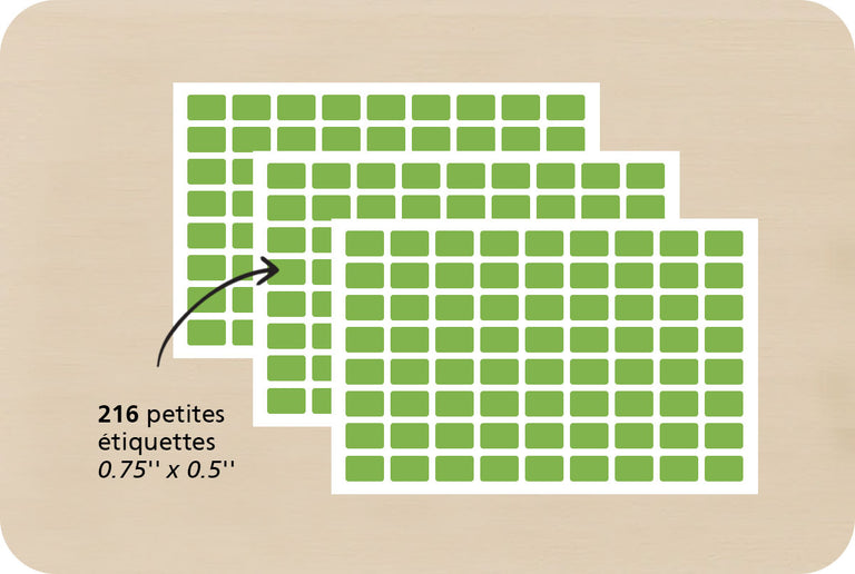 Quantité d'étiquettes